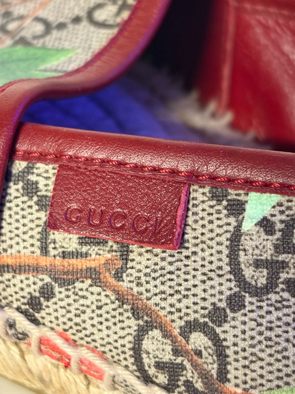 Gucci Women's GG Supreme Tian Espadrille Flats Sz. US10 - Picture 15 of 16